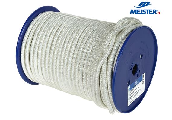 MEISTER Seil Polyester Ø 10 mm weiss (Rolle 65 m) Recycling OceanYarn elastisch - 057