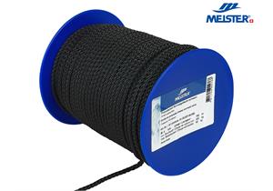 MEISTER Seil Polyester Ø 4 mm schwarz (Rolle 100 m) hohe Festigkeit MBL 300kg - 057