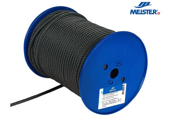 MEISTER Seil Polyester Ø 8 mm schwarz (Rolle 100 m) hohe Festigkeit MBL1560kg - 057