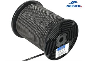 MEISTER Seil Polyester Ø 8 mm schwarz (Rolle 100 m) Recycling OceanYarn MBL1350kg - 057
