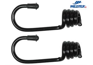MEISTER Spiralhaken Stahl Kunsstoffummantelt für Seile 6 mm Länge 70 mm schwarz
