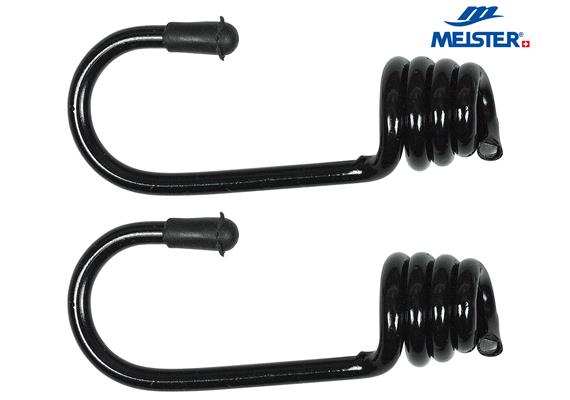 MEISTER Spiralhaken Stahl Kunsstoffummantelt für Seile 8 mm Länge 70 mm schwarz