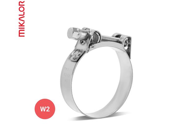 MIKALOR SUPRA W2 Chromstahl Schlauchschelle B20 mm Ø 34 - 37 mm