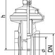 Muffenschieber / Heizungsschieber aus Messing 3/8" IG max 16 bar mit Handrad - 050 | Bild 2