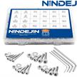 NINDEJIN Inbus Zylinderschrauben-Set 880 Stk. M2/M3/M4/M5 V2A Edelstahl | Bild 5