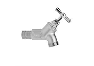 NYFFENEGGER Auslaufventil Messing 1/2" x 3/4" mit Knebelgriff verchromt