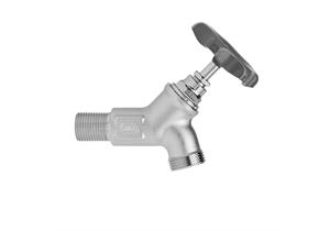 NYFFENEGGER Auslaufventil Messing 3/4" x 1" mit Handrad verchromt