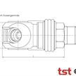 Oetiker TST Druckluft Sicherheitskupplung AG 1/4" A1 NW 5.5 mm schwenkbar mit Entlüftung | Bild 2