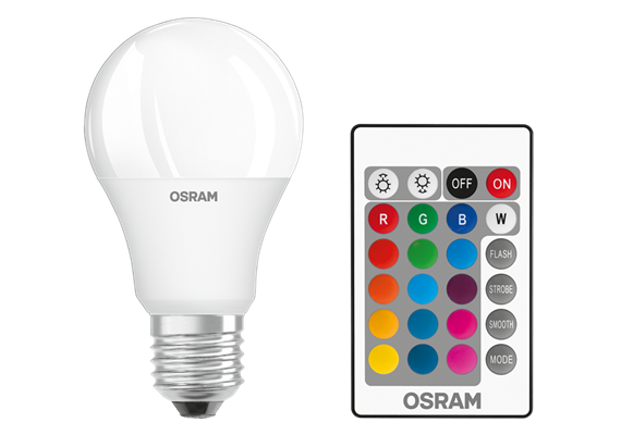 OSRAM LED-Lampe Classic A RGBW E27 9.0W 806lm