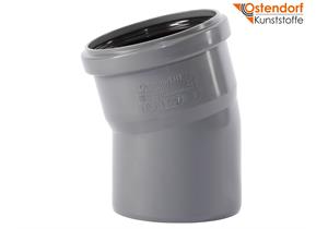 OSTENDORF KUNSTSTOFFE Bogen grau Ø 90 mm 15° PP HTsafeB