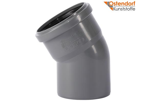 OSTENDORF KUNSTSTOFFE Bogen grau Ø 90 mm 30° PP HTsafeB