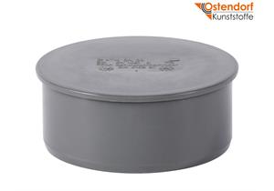 OSTENDORF KUNSTSTOFFE Muffenstopfen grau Ø 90 mm PP HTsafeM