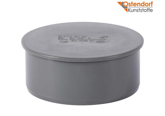 OSTENDORF KUNSTSTOFFE Muffenstopfen grau Ø 90 mm PP HTsafeM