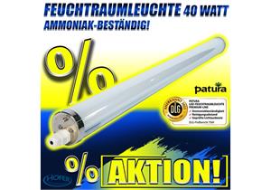 PATURA LED-Feuchtraumleuchte 40 Watt, Ref: 510320 Ammoniakbeständig L=120cm