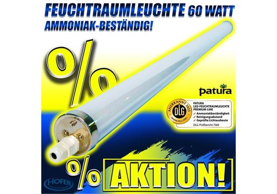 PATURA LED-Feuchtraumleuchte 60 Watt, Ref: 510330 Ammoniakbeständig L=150cm