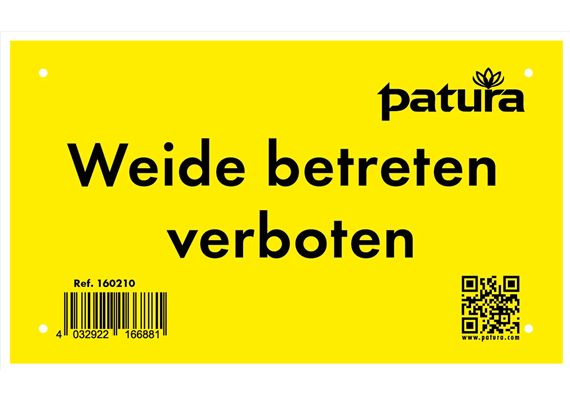 PATURA Warnschild - Weide betreten verboten - 263