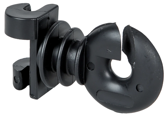 PATURA Zusatzisolator mit Metallöse für runde Federstähle bis 8mm, für Litzen und Bänder - 0530