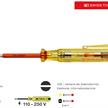 PB SWISS TOOLS Phasenprüfer PB 175.0-50 CN Gr. 0 50 mm 110-250 Volt | Bild 2
