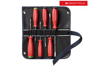 PB SWISS TOOLS Schraubenzieherset Pozidriv / Schlitz Phillips PB 8562.SU GY SwissGrip