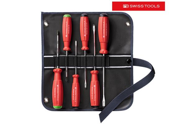 PB SWISS TOOLS Schraubenzieherset Pozidriv / Schlitz Phillips PB 8562.SU GY SwissGrip