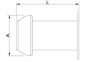 PERROT Flanschstutzen verz. NW89 Länge 170 mm D 133 mm Lochabstand 150