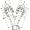 PLASSON Gabelung AG Ø 25 mm x 25 mm x 3/4" - 046 | Bild 2