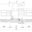 PLASSON Kugelhahn beidseitig mit Klemmfittings aus PP Ø 32 mm | Bild 2