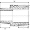 PLASSON Nippel reduziert AG PP Ø 5/4" x 1" - 046 | Bild 2