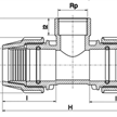 PLASSON Reparatur-T ohne Anschlag Ø 40 mm x 1"IG x 40 mm - 046 | Bild 2
