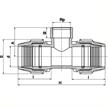 PLASSON T-Stück 90° IG Ø 40 mm x 1 1/4" x 40 mm - 046 | Bild 2