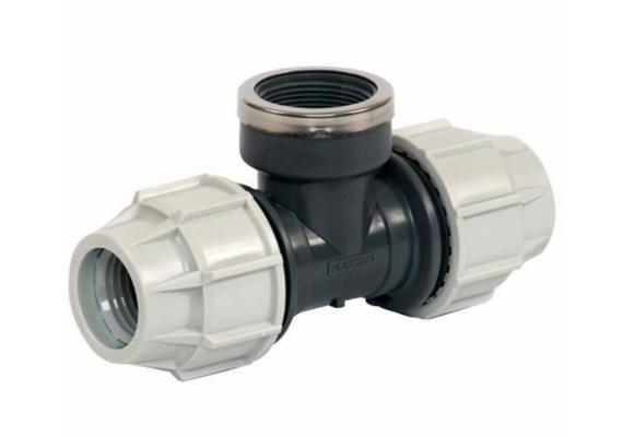 PLASSON T-Stück 90° IG Ø 40 mm x 1 1/4" x 40 mm - 046