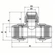 PLASSON T-Stück reduziert 90° Ø 32 mm x 25 mm x 32 mm | Bild 2