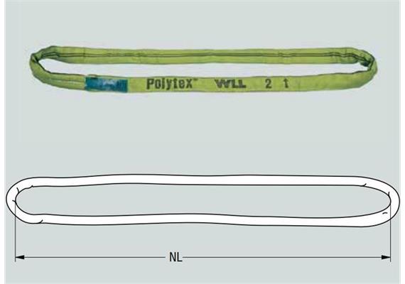 Polytex Rundschlinge rot Tragfähigkeit direkt 5000 kg Länge 4m - WIK