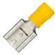 Presskabelschuhe gelb PVC isoliert Ø 9.5mm für Kabel Ø 4 - 6mm2