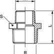 RARIC Doppelnippel Nr. 60245 kurz Messing AG 1/2 x AG 1/4" | Bild 2