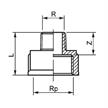 RARIC Reduziermuffe Nr. 60246 Messing IG 5/4" x AG 3/4" | Bild 2