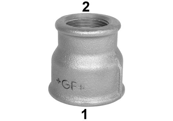 Reduktionsmuffen Innengewinde verzinkt +GF+ Nr. 240 1 1/2 - 1/2"