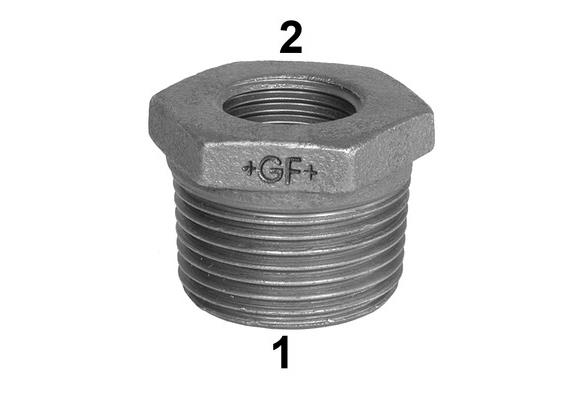 Reduktionsnippel Innen- /Aussengewinde verzinkt +GF+ Nr. 241 1 - 1/2"