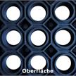 Ringgummimatte schwarz mit offenem Boden 1000x1500x23mm Lochgrösse 23mm - 011 | Bild 2