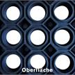 Ringgummimatte schwarz mit offenem Boden 1000x1500x23mm Lochgrösse 23mm | Bild 2