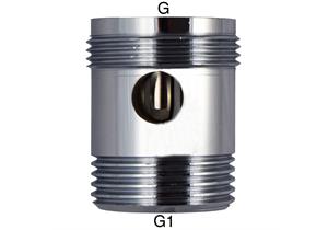 Rohrbelüfter zu SIGA Auslaufventil Messing G M28 x1.5 und G 3/4" Messing verchromt