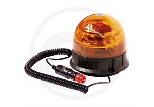 SACEX Rundumleuchte LED 12V mit Magnet/Saugnapf, Spiralkabel Stecker