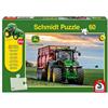 Schmidt John Deere Puzzle Traktor 83707R 60 Teile, inkl. orig. SIKU Traktor Modell