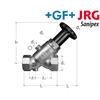 Schrägsitzventil JRG mit 1/4" Entleerstopfen LegioStop PN16 totraumfrei IG 5/4" DN32