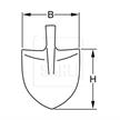 Schwanenhalsschaufel Alu - mit Stiel L 1370mm /Ø40mm (Spitze Ø30mm), für Profi-Einsatz | Bild 2