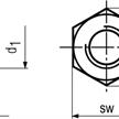 Sechskantmuttern DIN 439B V2A 0,5D M20 | Bild 2