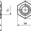 Sechskantmuttern Poly Stop verzinkt Kl.6 DIN 985 M18 | Bild 2