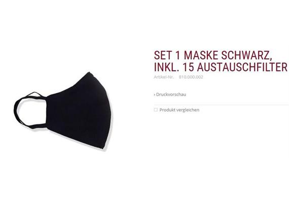 Set 1 Schutzmaske schwarz inkl. 15 Austauschfilter