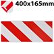 Signaltafel rotweiss 400 x 170 mm reflektierend, Aluminium, für Land- + Forstwirtschaft