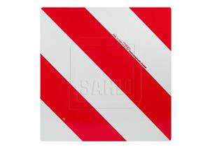 Signaltafel rotweiss 423 x 423 mm reflektierend,Stahlblech verz., Land,-Forst